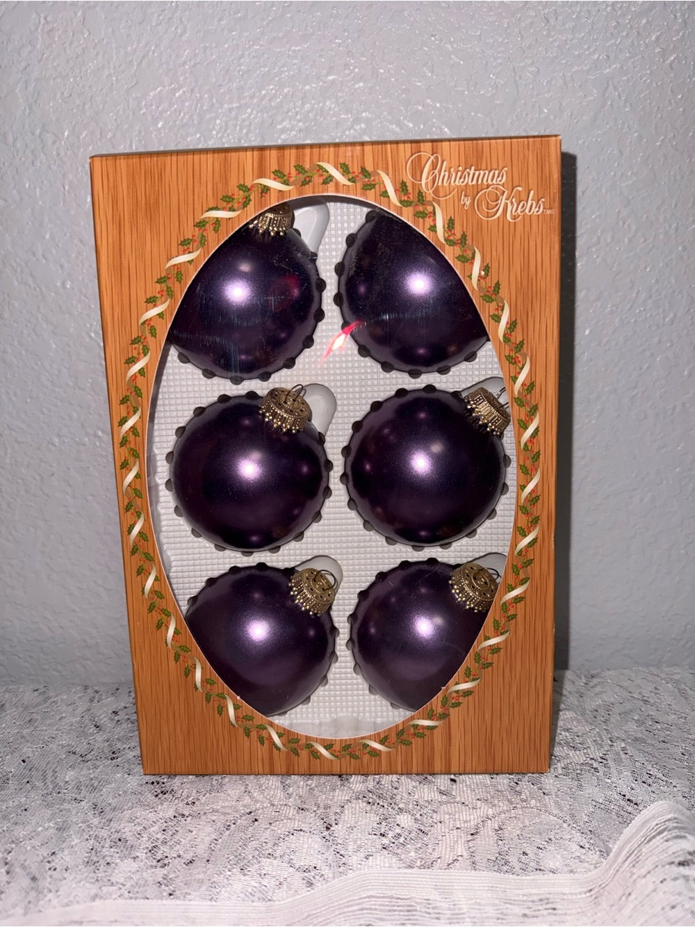 Christmas by Krebs Metallic Purple Ornament Set - 6 Pack
